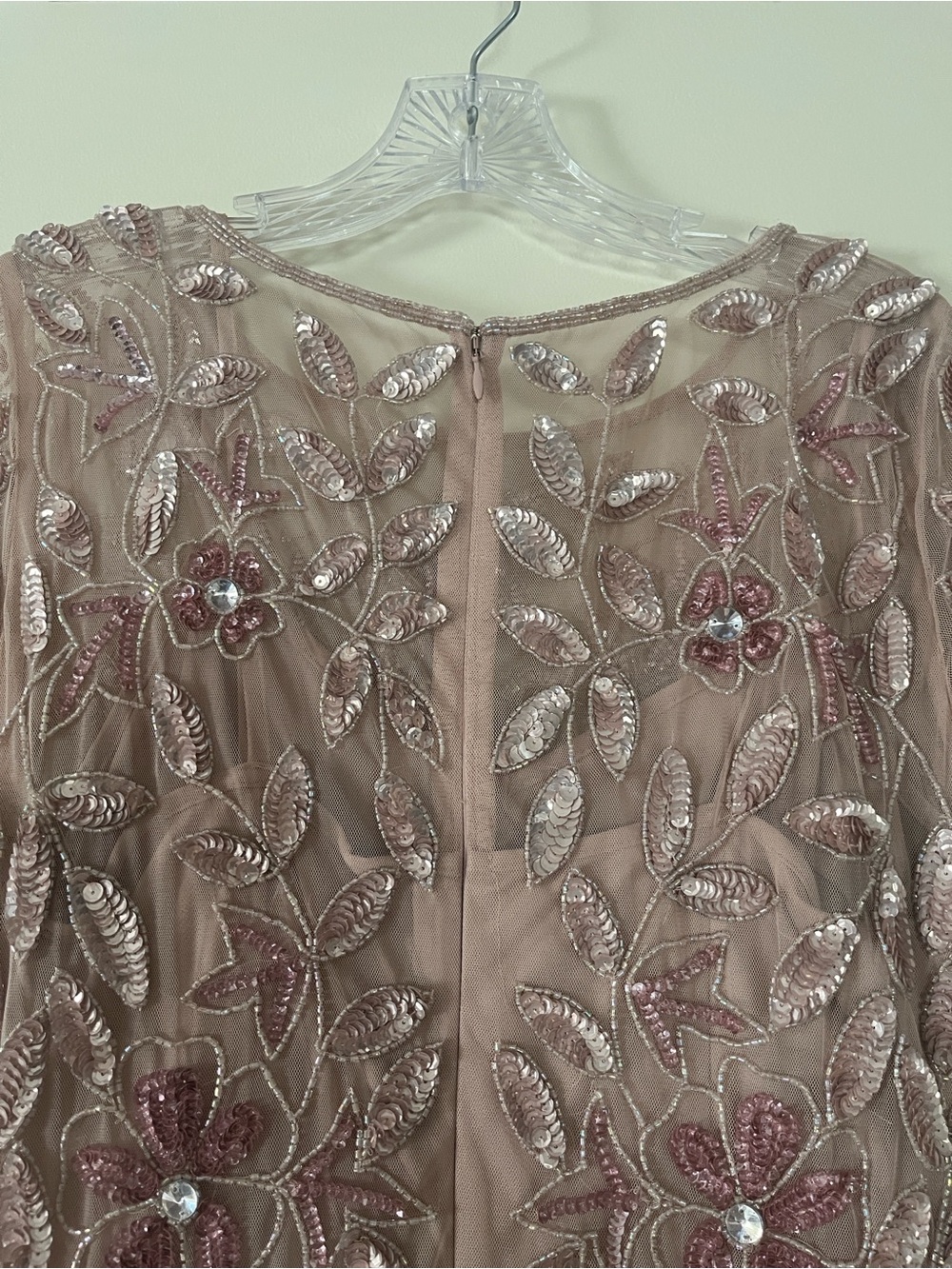 Adrianna Papell Mauve Embellished Dress - Picture 5 of 7